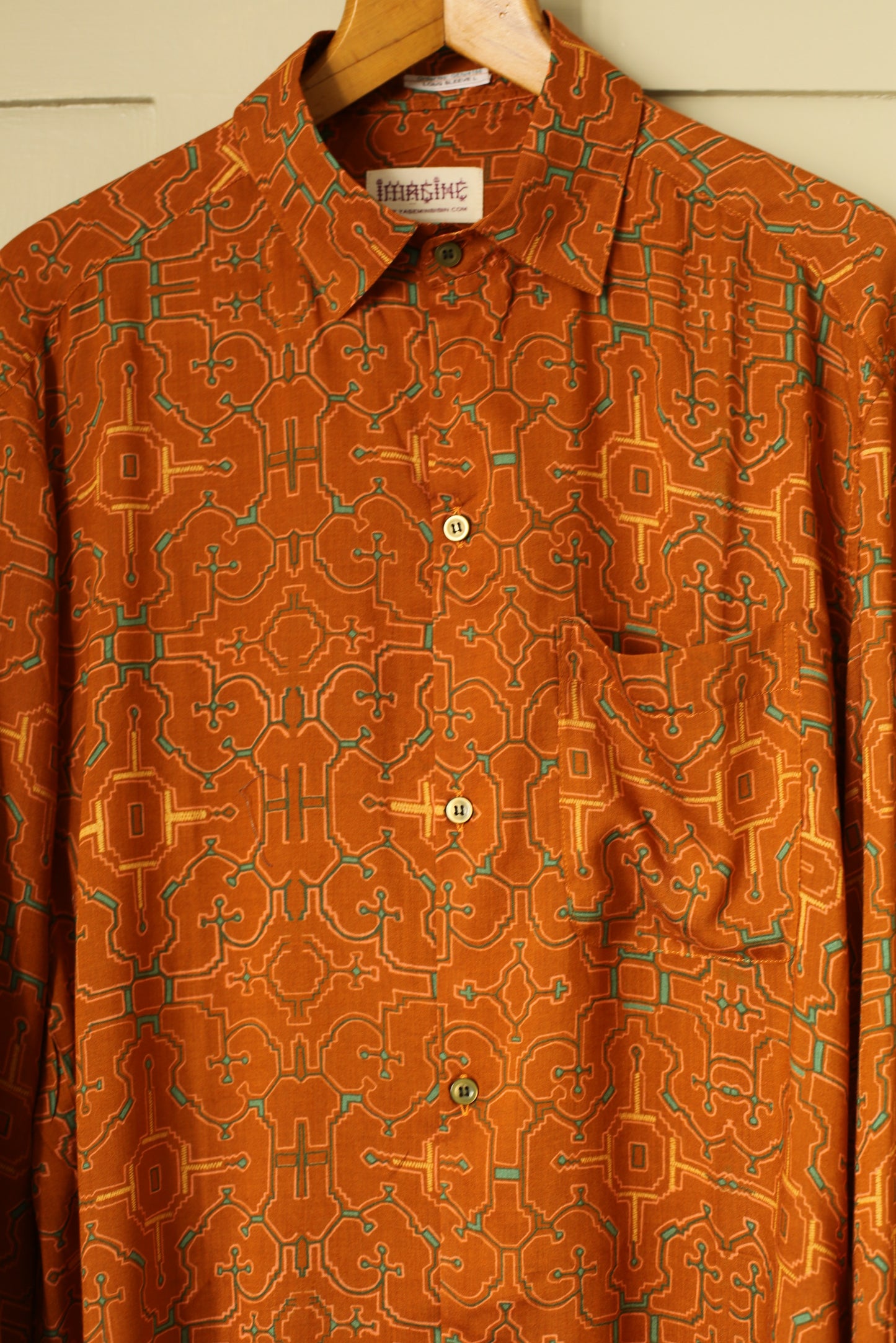 AMAZONAS SHIPIBO LONG SLEEVE SHIRT OCHRE