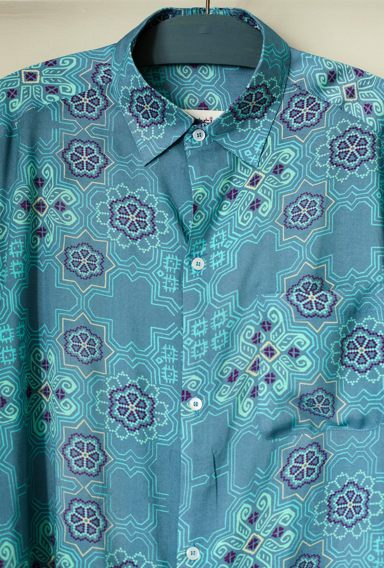 Peyote Neon Blue Long sleeve Shirt