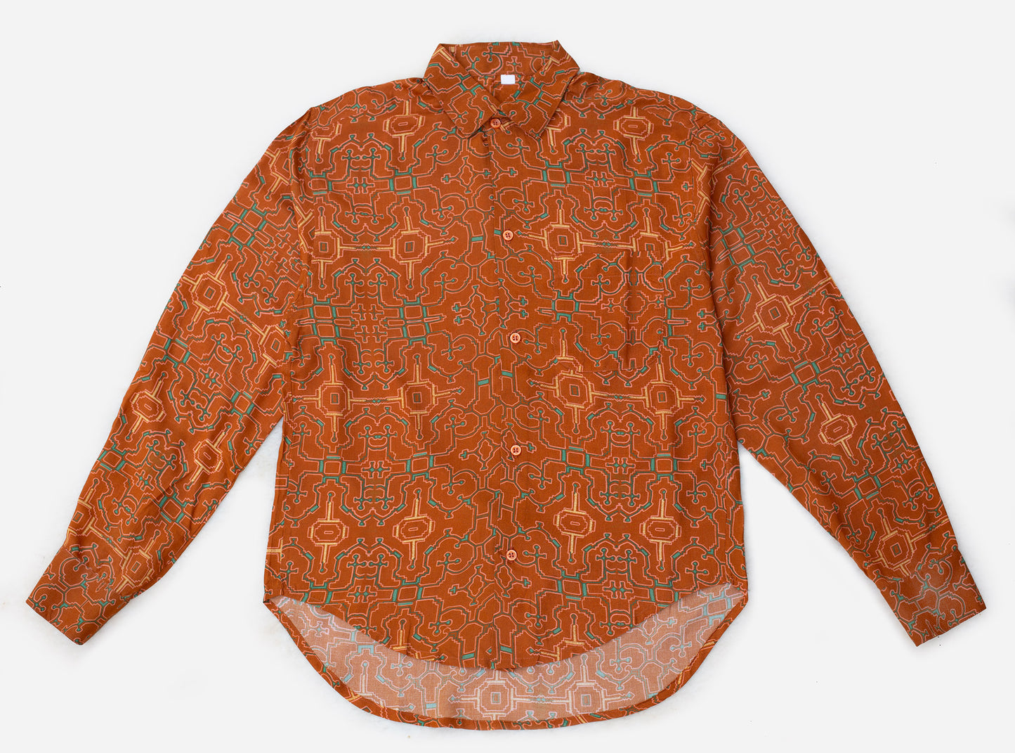 AMAZONAS SHIPIBO LONG SLEEVE SHIRT OCHRE