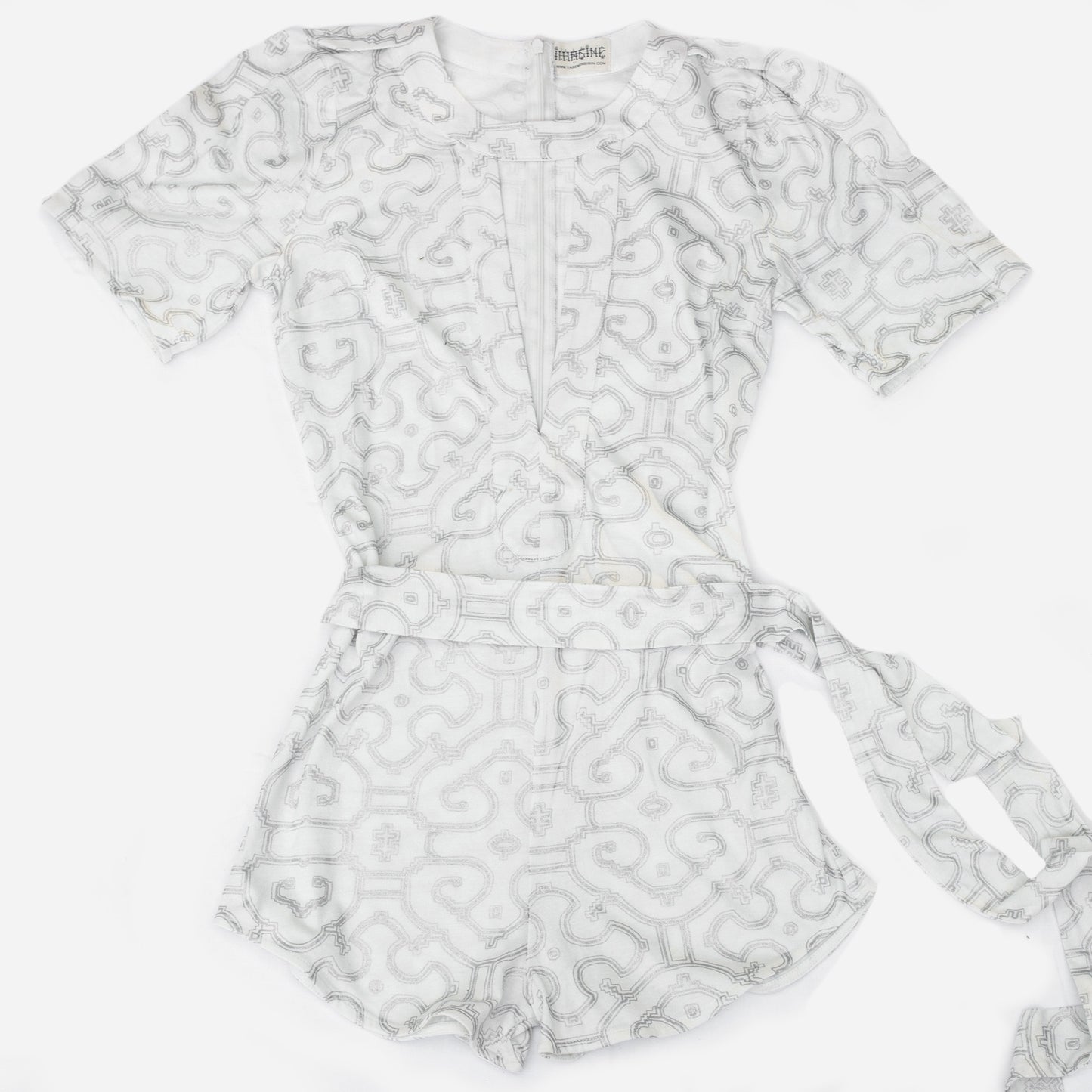 Shipibo White Short Jumpsuit