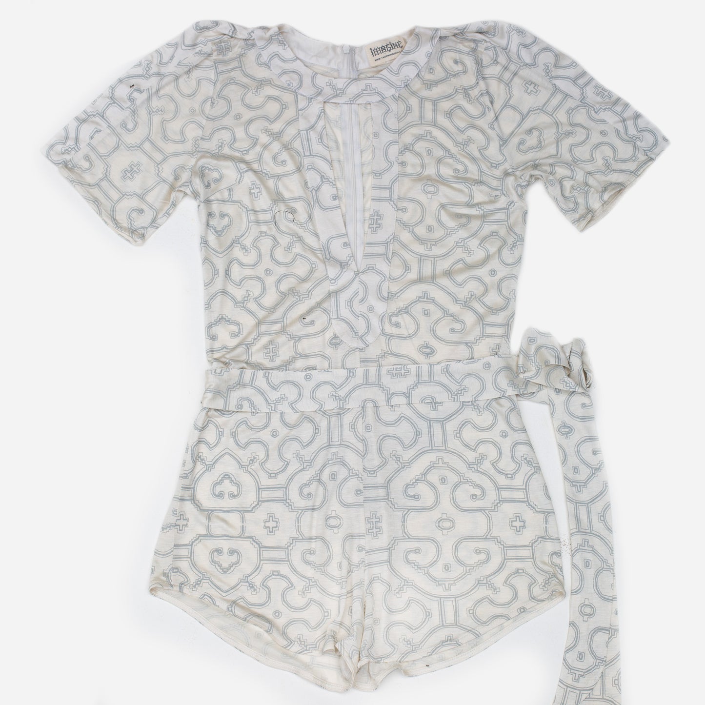 Shipibo White Short Jumpsuit