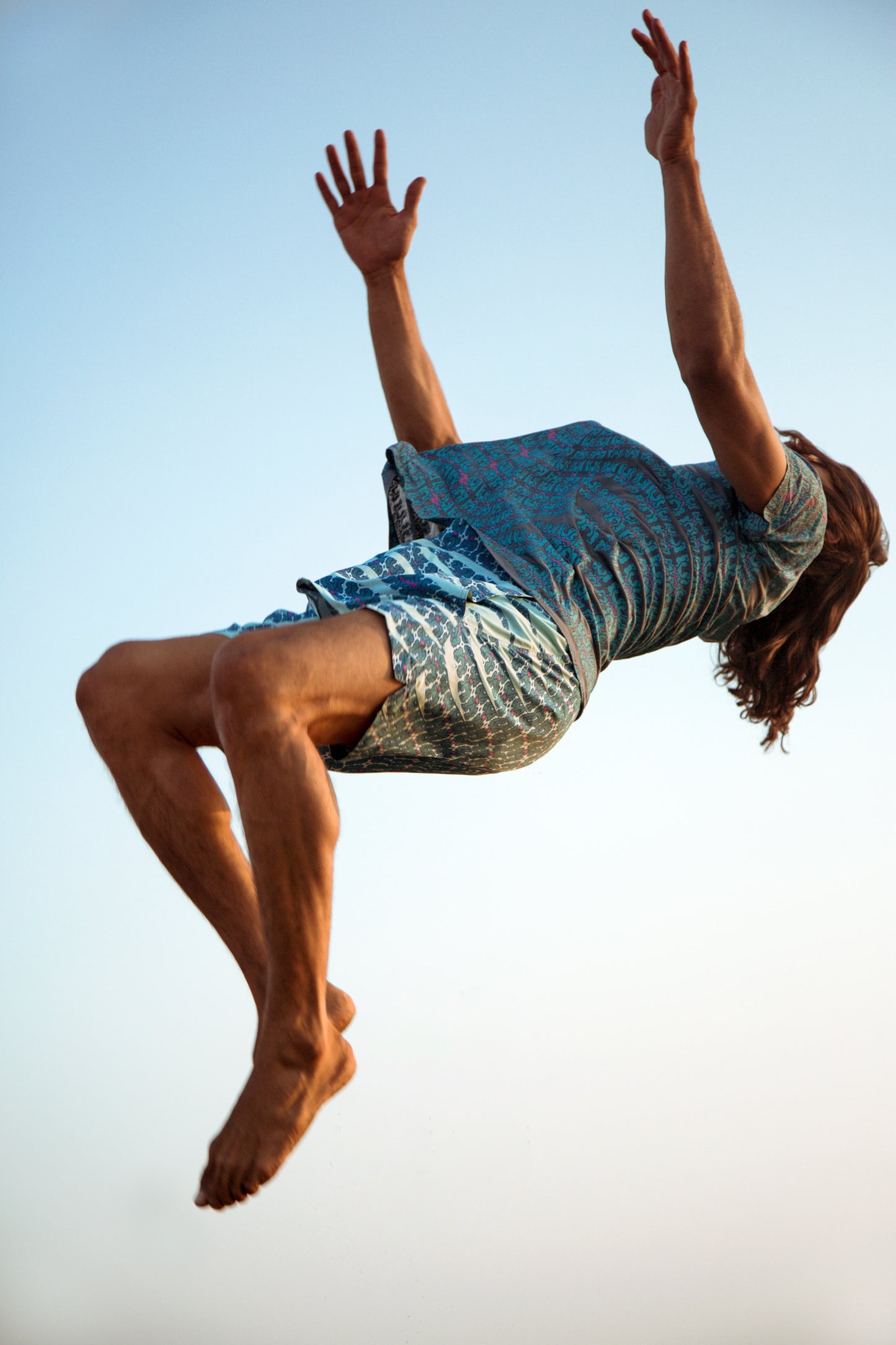 Blue Snake Shipibo Tailored Swim Trunks