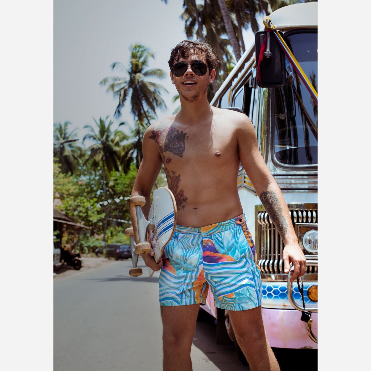 Tropical Tailored Swim Trunks